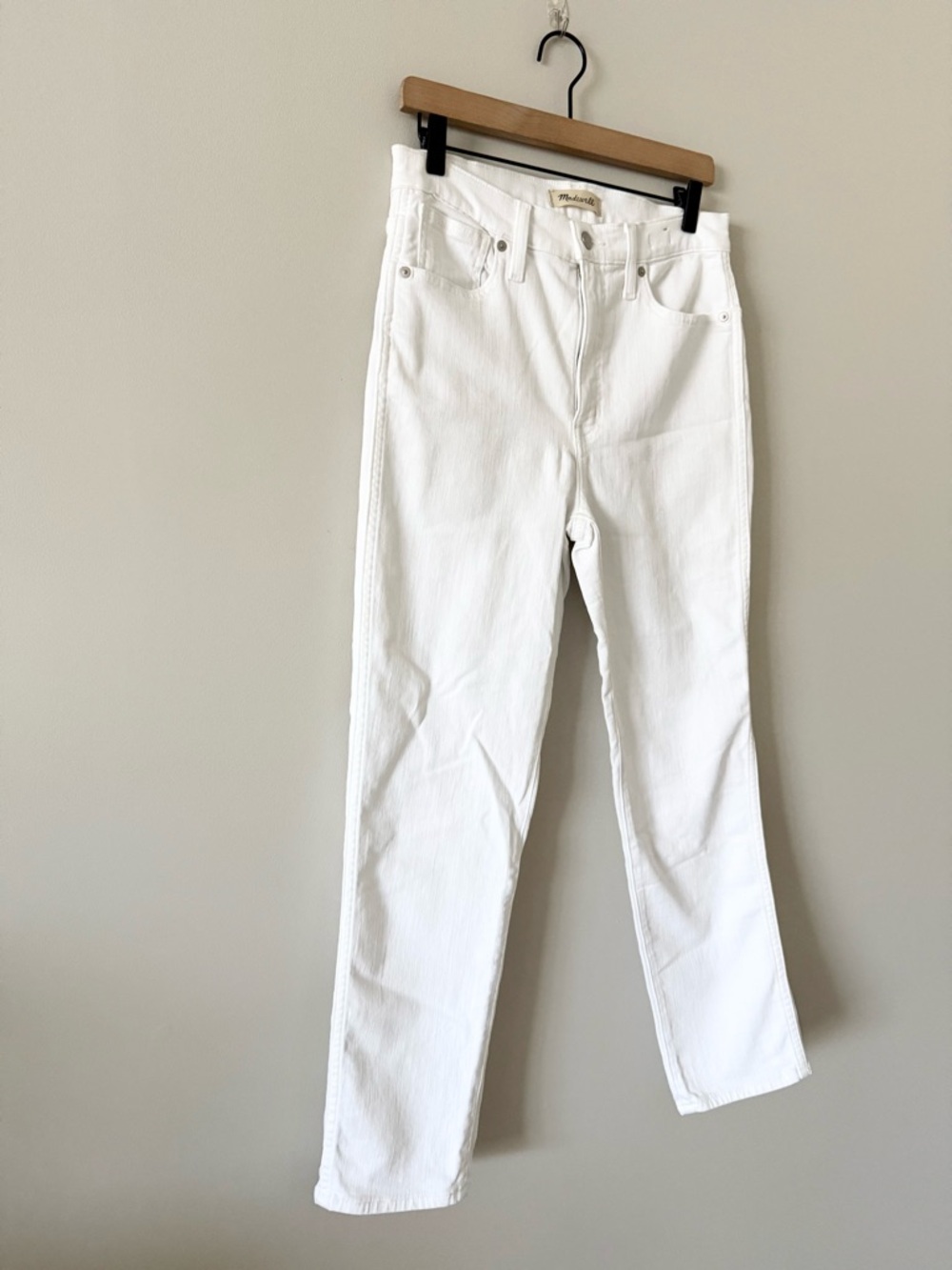 Madewell White Women's High-Rise Stovepipe Jeans Size 28 - Picture 2 of 8